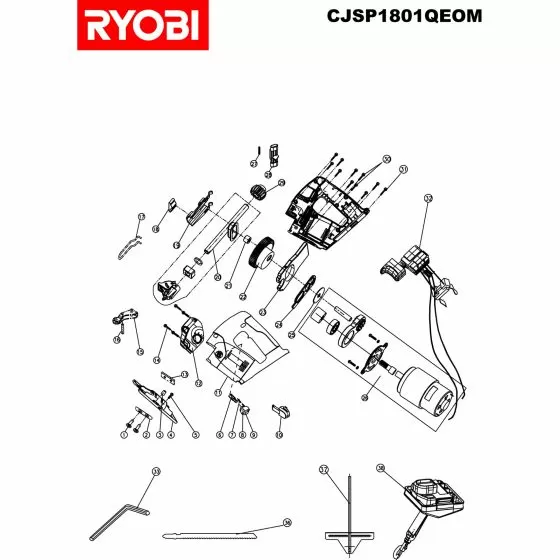Ryobi CJSP1801QEOM Spare Parts List Type: 5133000851